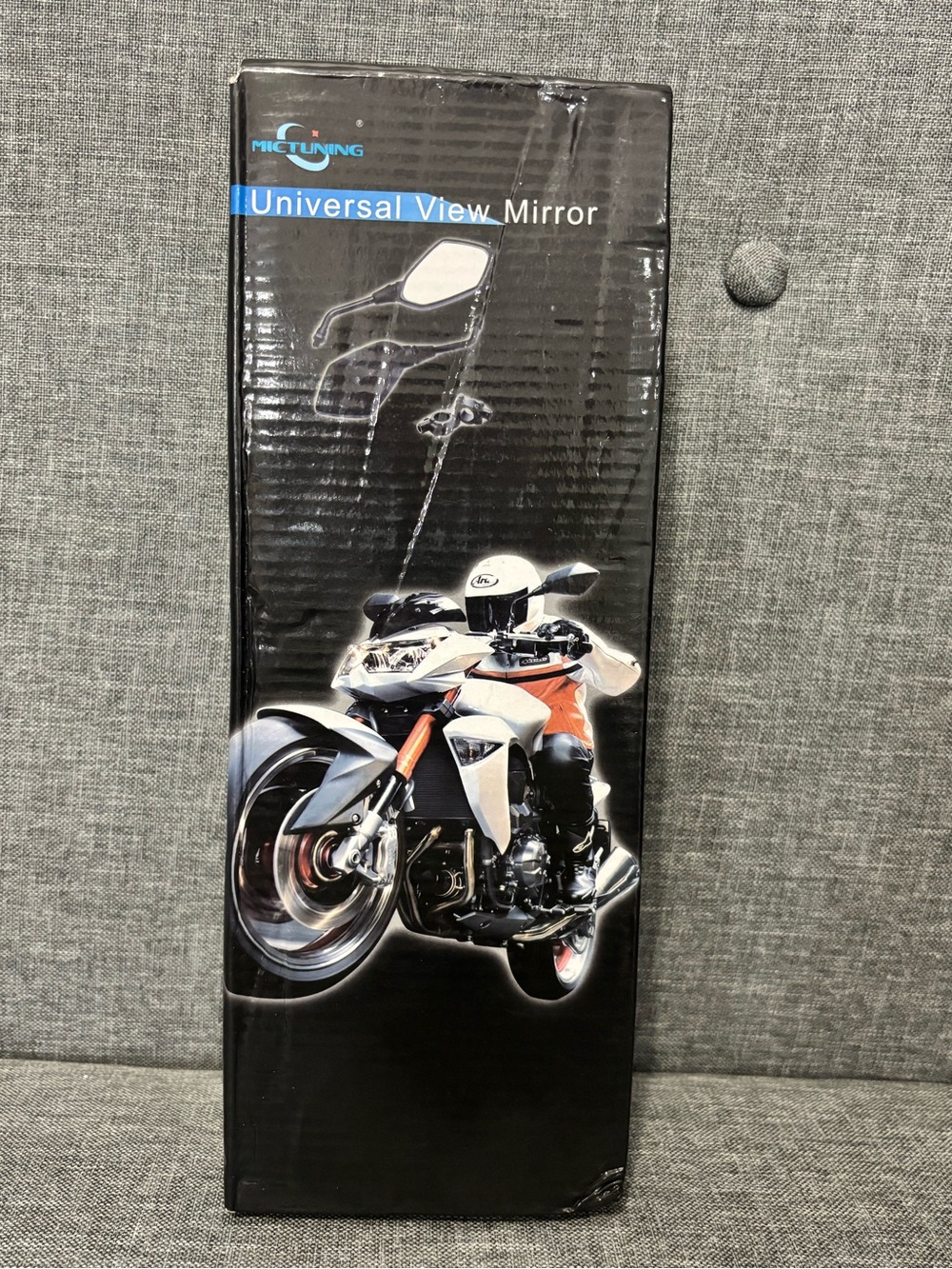 Universal View Mirror - Black and Silver